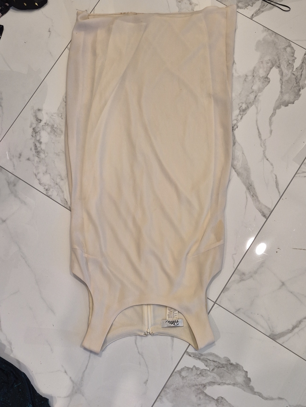 Vintage Patra Cream Midi Sleeveless Shift Dress Nwot